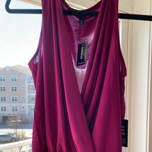 Pink/Purple Express Wrap Silk Bodysuit